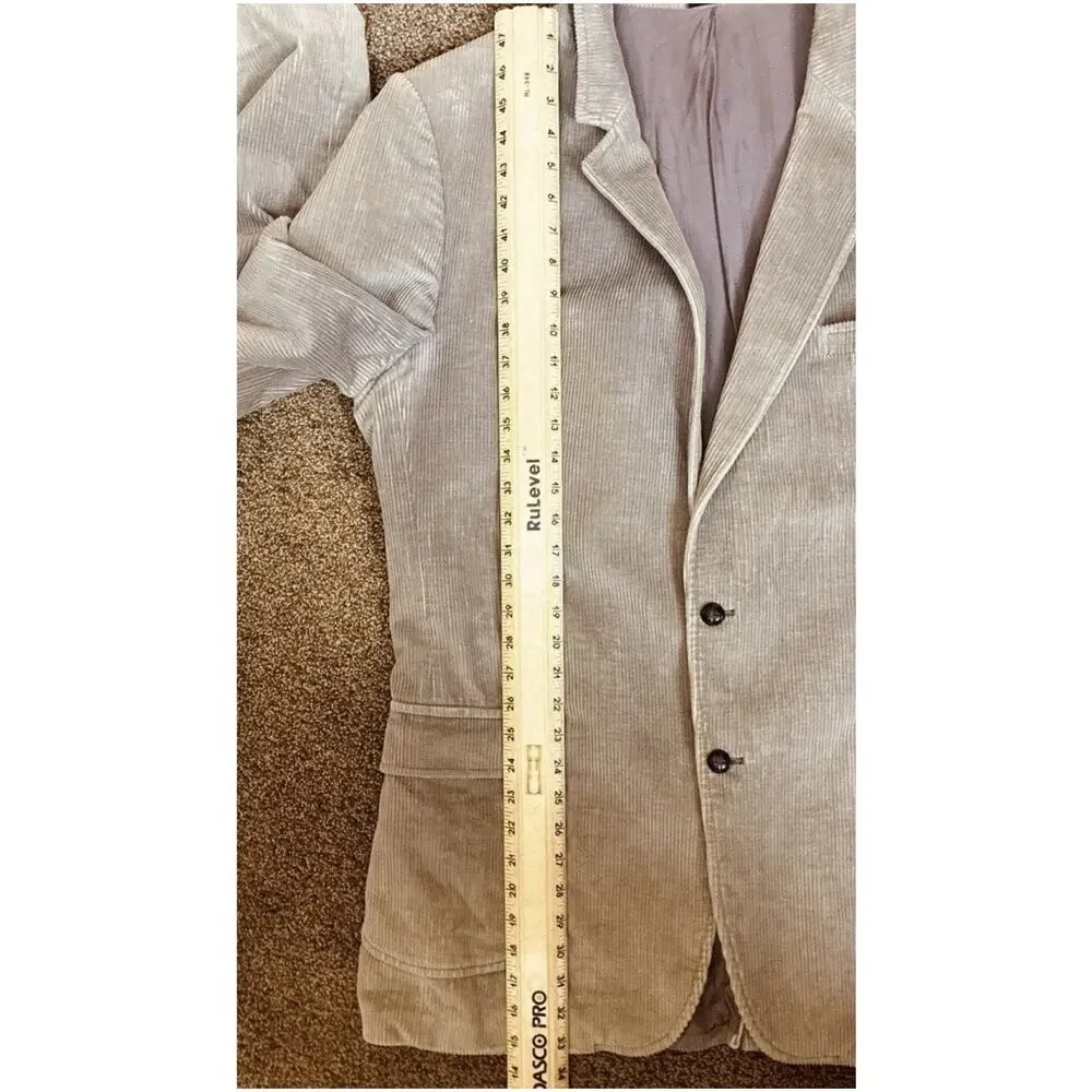 BRAD WHITNEY Mens Wide-Wale Tan Corduroy Western Blazer XL (46) Vintage Poland